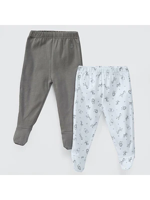 PACK PANTALONES GRIS SAFARI ALGODÓN PERUANO (12 a 24 MESES)