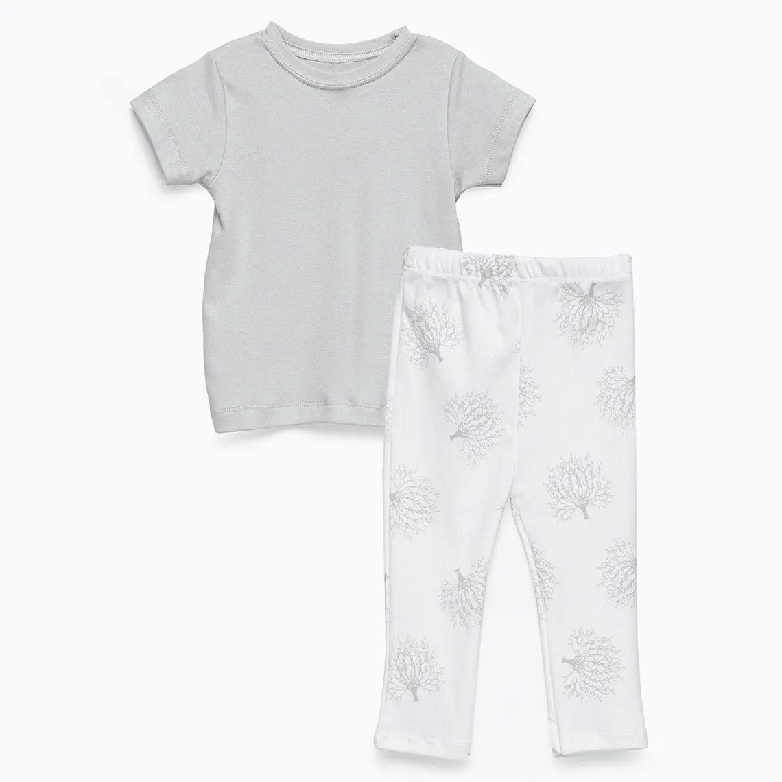 PIJAMA GRIS RAMAS ALGODÓN PERUANO (12 y 18 MESES) 1