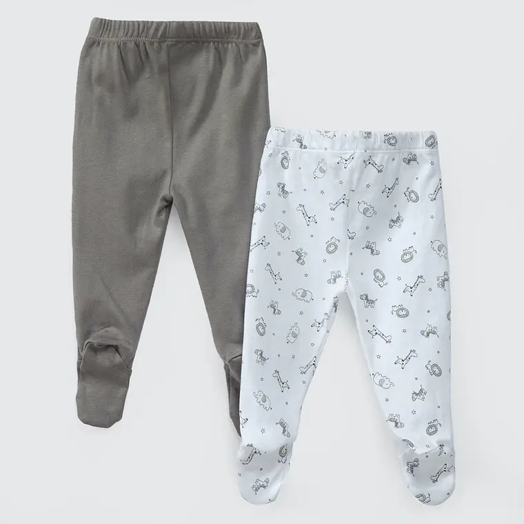 PACK PANTALONES GRIS SAFARI ALGODÓN PERUANO (12 a 24 MESES) 2