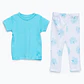 PIJAMA TURQUESA RAMAS ALGODÓN PERUANO (12 y 18 MESES) - Miniatura 1