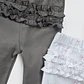 PACK PANTALONES BLANCO GRIS CINTA ROSA ALGODÓN PERUANO (6 a 24 MESES) - Miniatura 3