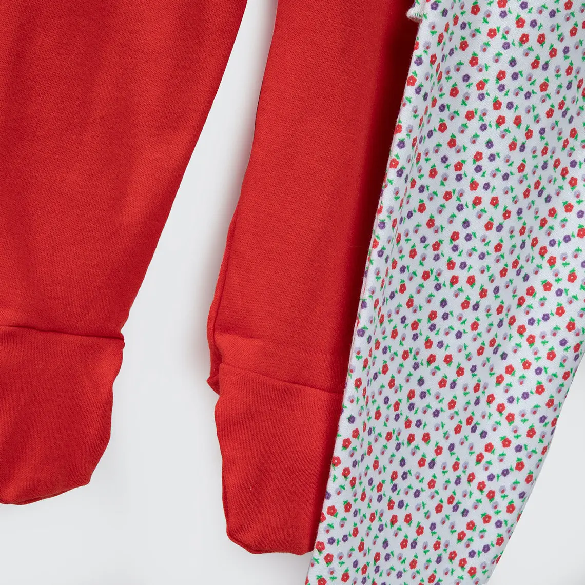 PACK PANTALONES BLANCO ROJO FLORES ALGODÓN PERUANO (12 y 24 MESES) 3