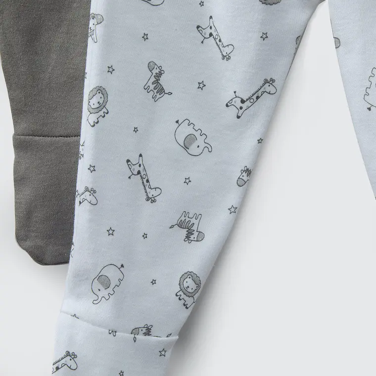 PACK PANTALONES GRIS SAFARI ALGODÓN PERUANO (12 a 24 MESES) 3