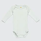 BODY GRIS BORDADO ALGODÓN PERUANO (RN y 3 MESES) - Miniatura 1
