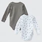 PACK BODY BLANCO GRIS SAFARI ALGODÓN PERUANO (6 a 18 MESES) - Miniatura 2