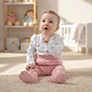 PACK BODY BLANCO ROSA FLORES ALGODÓN PERUANO (6 a 24 MESES) - Miniatura 7