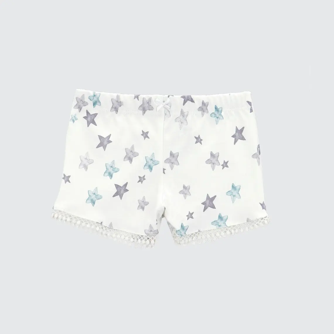 SHORT BLANCO ESTRELLAS ALGODÓN PERUANO  (12 MESES) 1