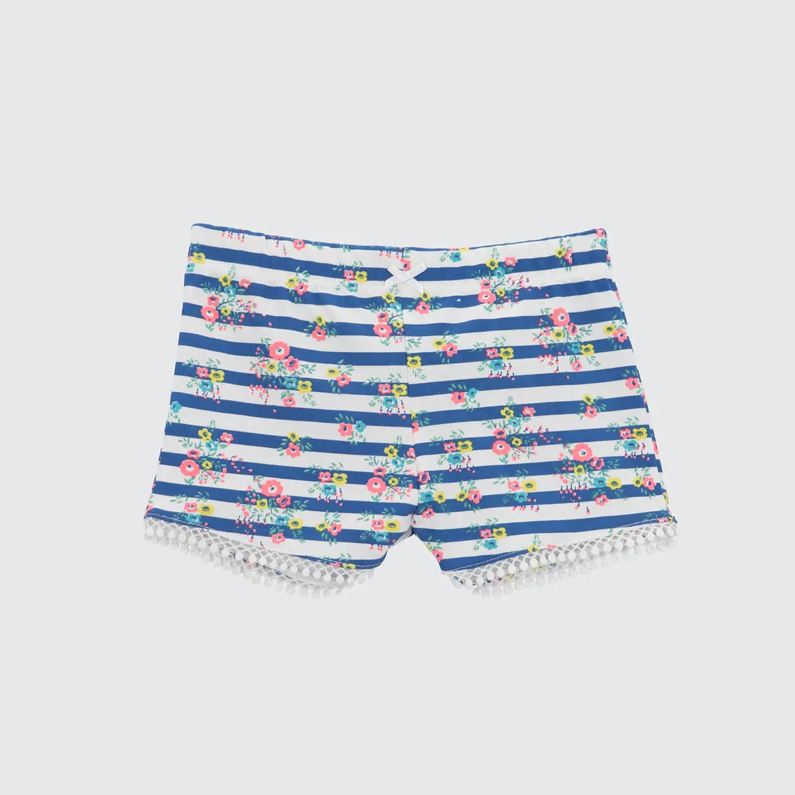 SHORT RAYAS Y FLORES ALGODÓN PERUANO (12 MESES) 1