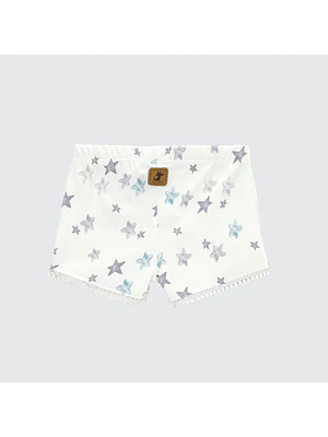 SHORT BLANCO ESTRELLAS ALGODÓN PERUANO  (12 MESES)