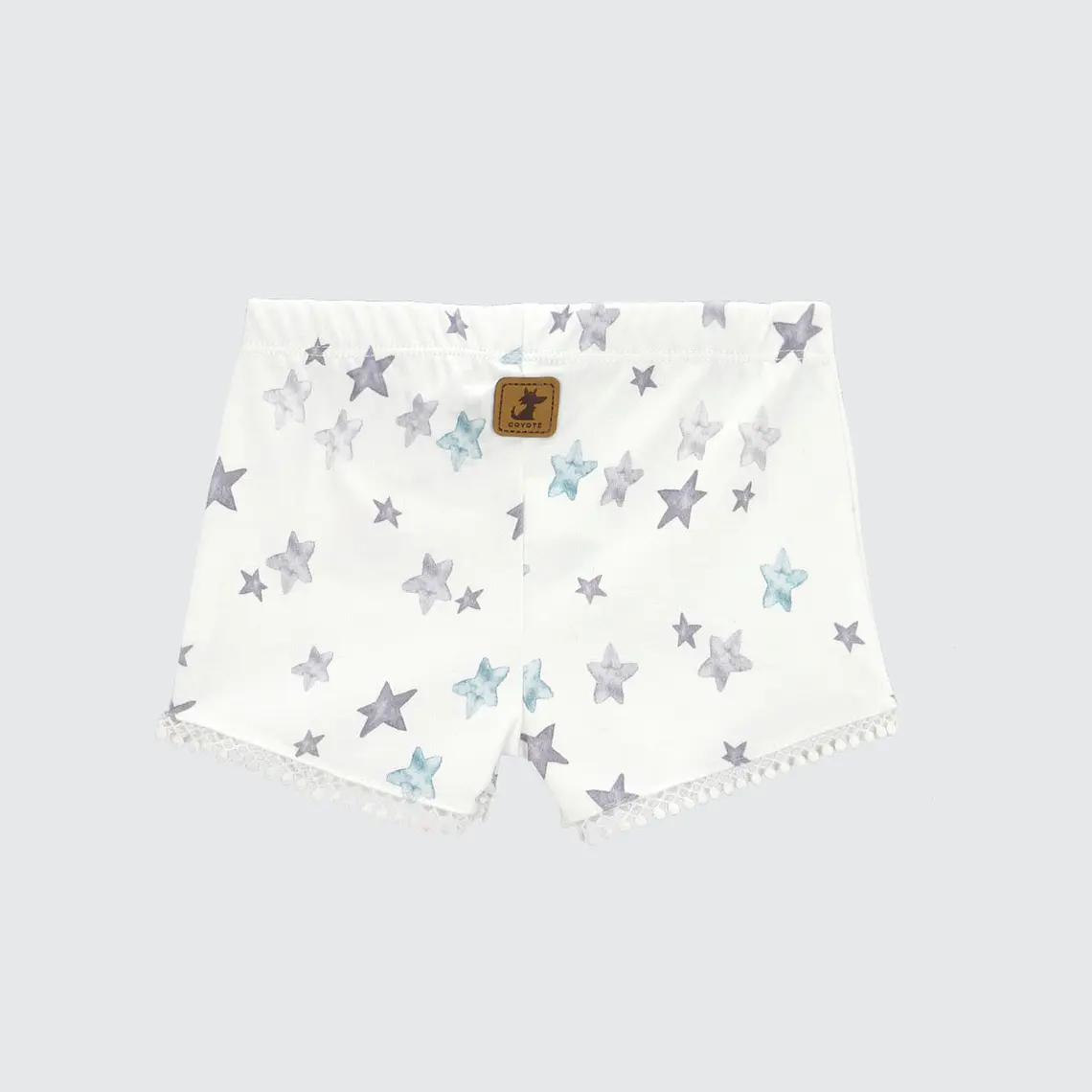 SHORT BLANCO ESTRELLAS ALGODÓN PERUANO  (12 MESES) 2