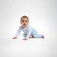 PACK BODY CELESTE RAYAS CELESTE ALGODÓN PERUANO (RN a 24 MESES) - Miniatura 4