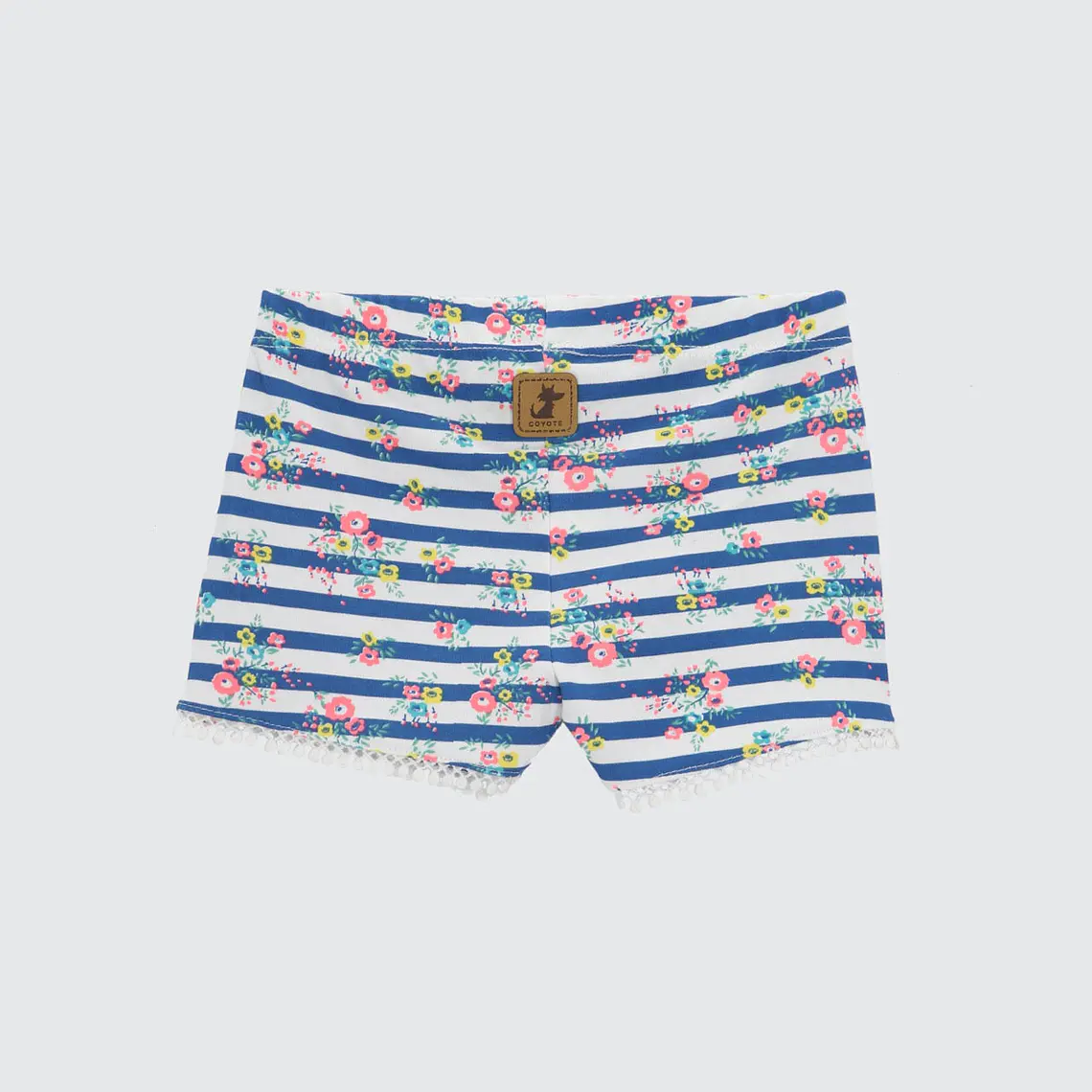 SHORT RAYAS Y FLORES ALGODÓN PERUANO (12 MESES) 2
