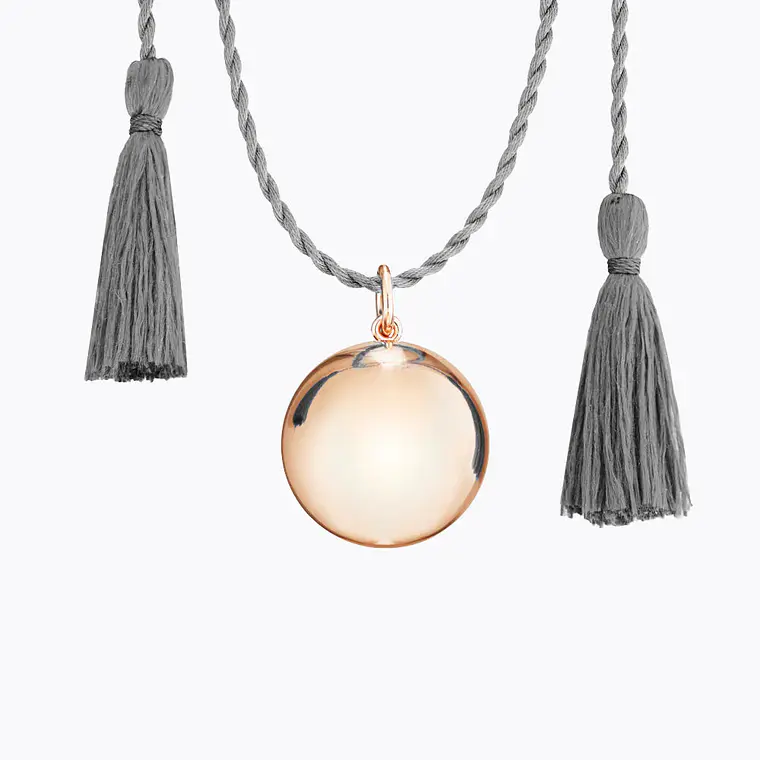 LLAMADOR DE ÁNGELES JOY PINK GOLD CORDON GRIS 1
