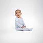 PACK BODY CELESTE RAYAS CELESTE ALGODÓN PERUANO (RN a 24 MESES) - Miniatura 5