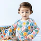 BODY BLANCO PUNTOS Y HOJAS ALGODÓN PERUANO (12 MESES) - Miniatura 2
