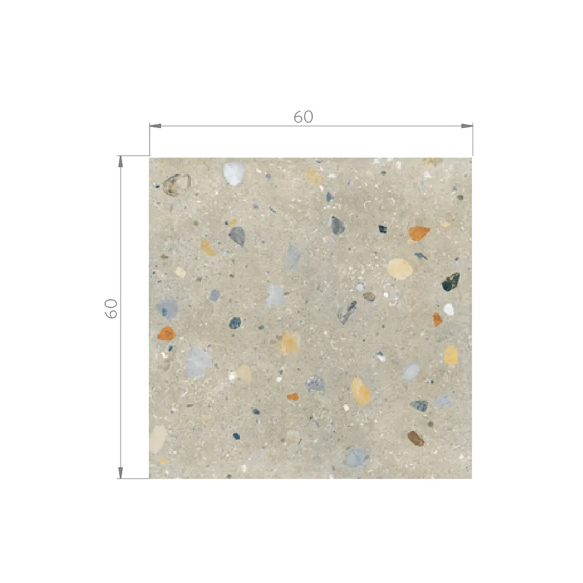 CAJA 1,44 m2 TERRAZO BROWN GRES MATE 60X60 RT ($11.799/m2) 4