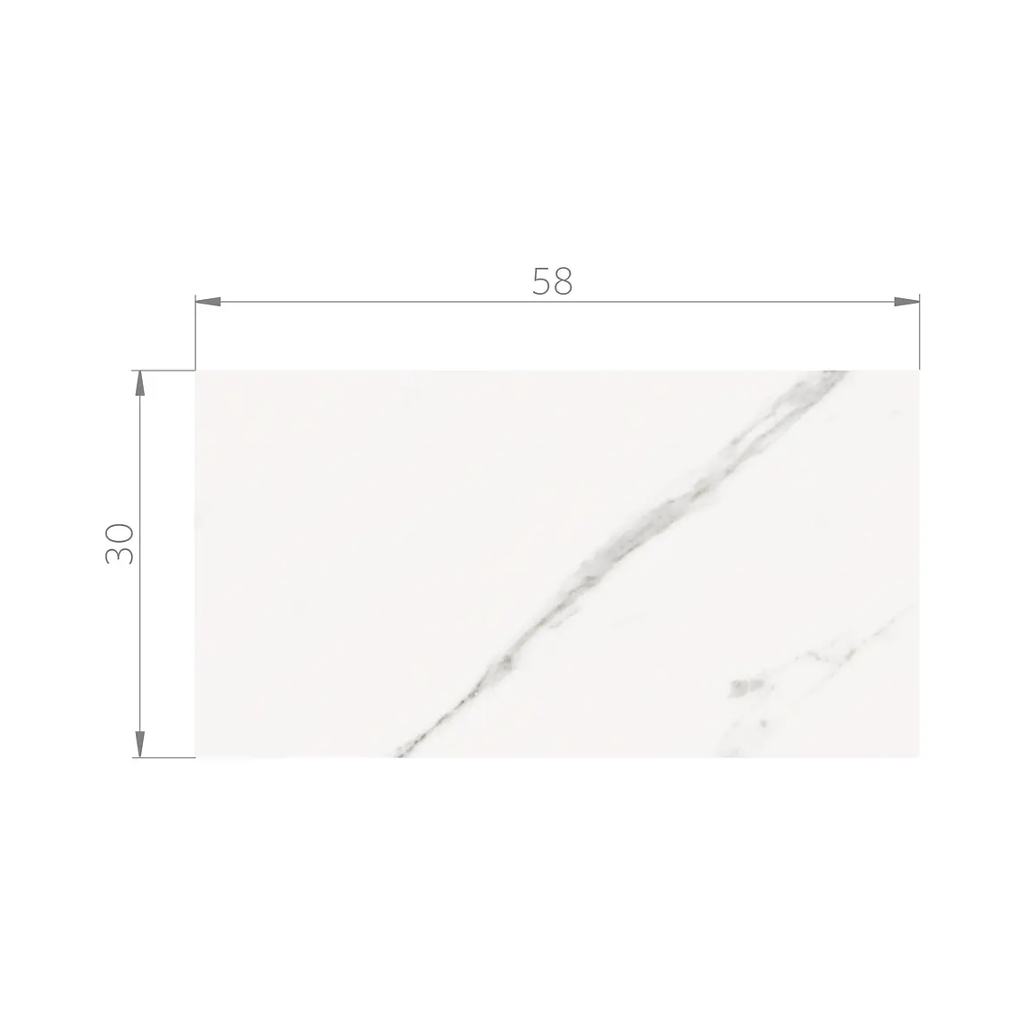CAJA 2,06 m2 DOHA WHITE MATE CERAMICA PISO MATE 30X58 RT ($7.277/m2) 5