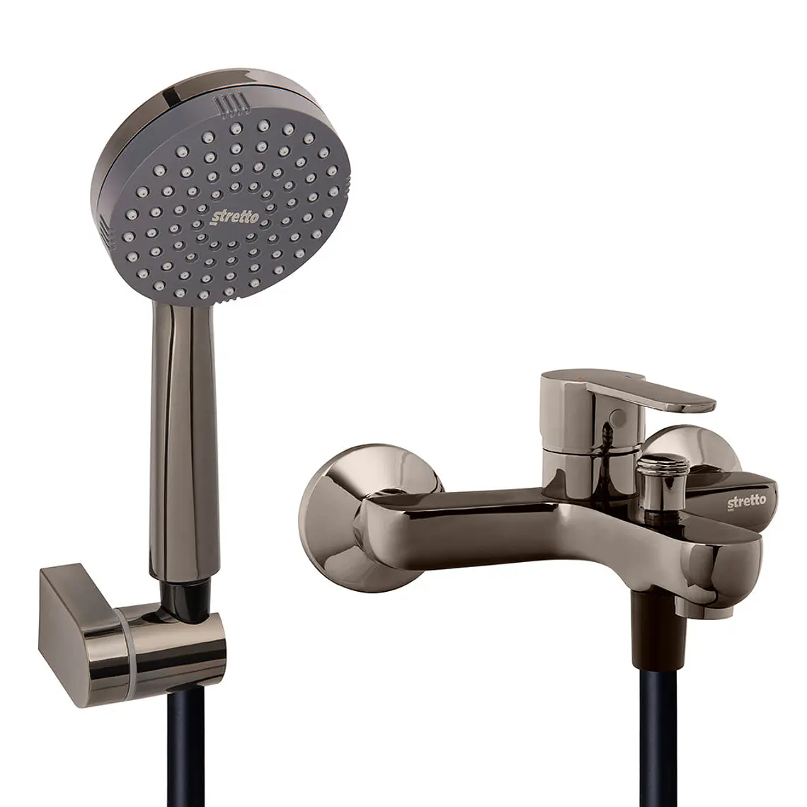 MONOMANDO TINA DUCHA ARONA NEGRO ONYX 1