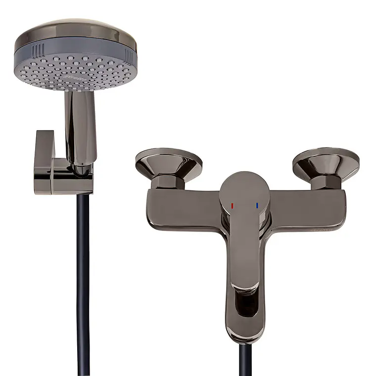 MONOMANDO TINA DUCHA ARONA NEGRO ONYX 2