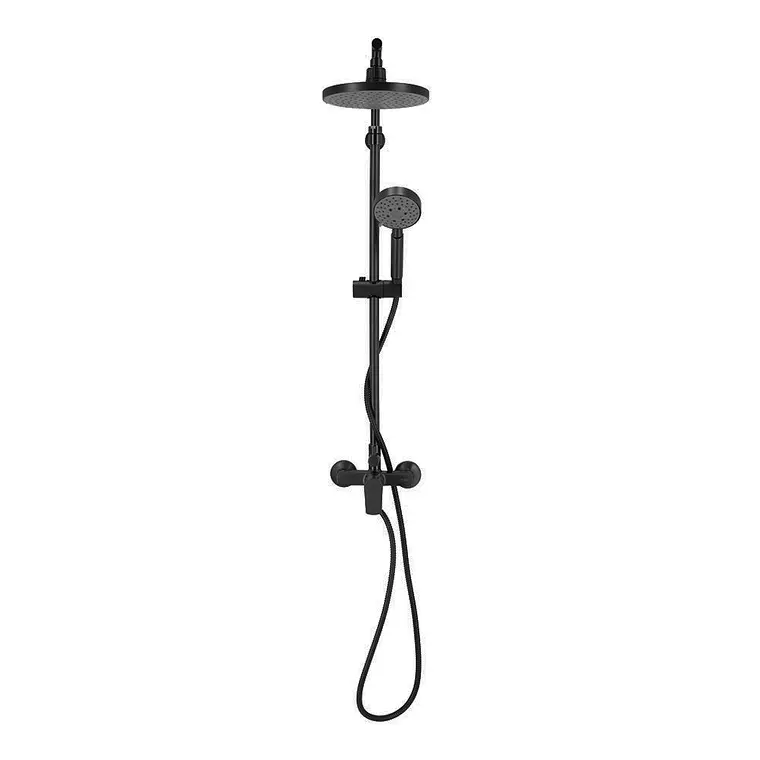MONOMANDO DUCHA + COLUMNA FILIPPO NEGRO MATE 1