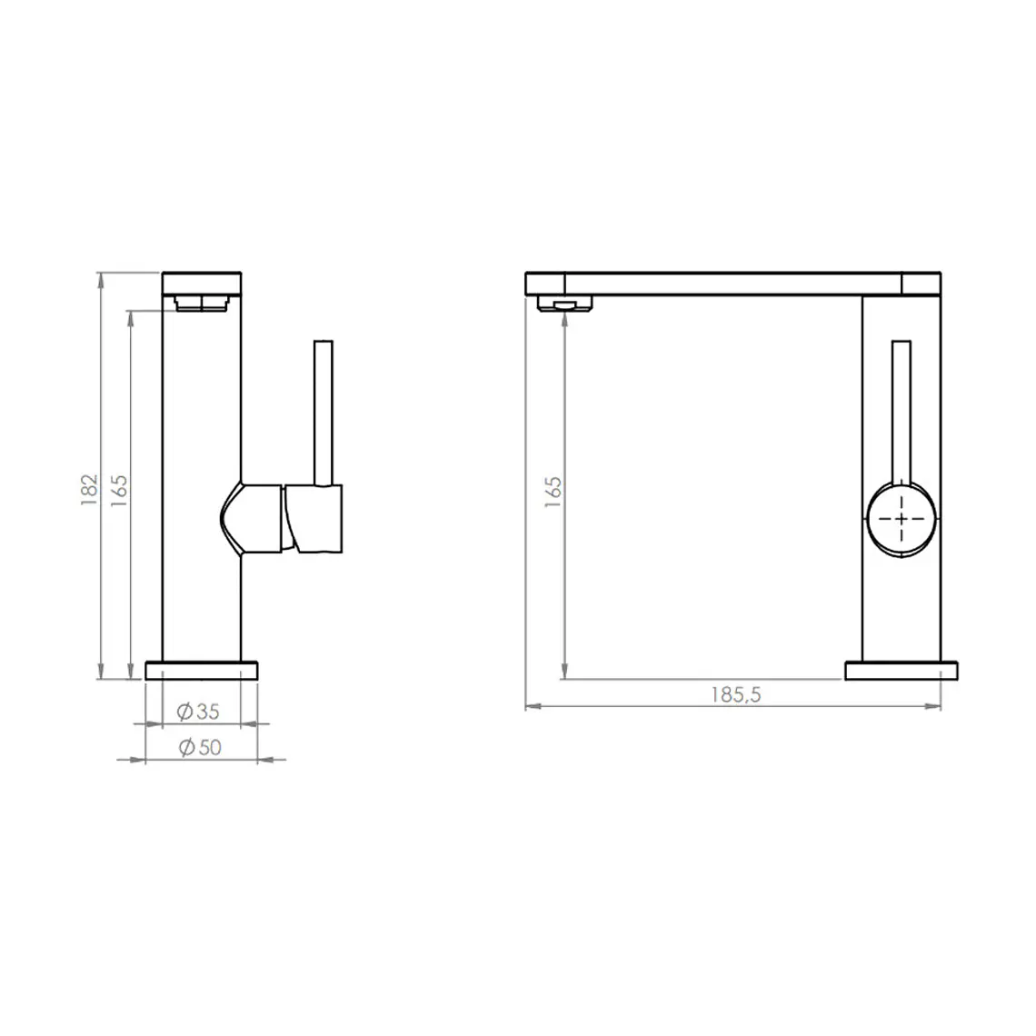 MONOMANDO LAVAMANOS VEROLI INOX SATINADO 6