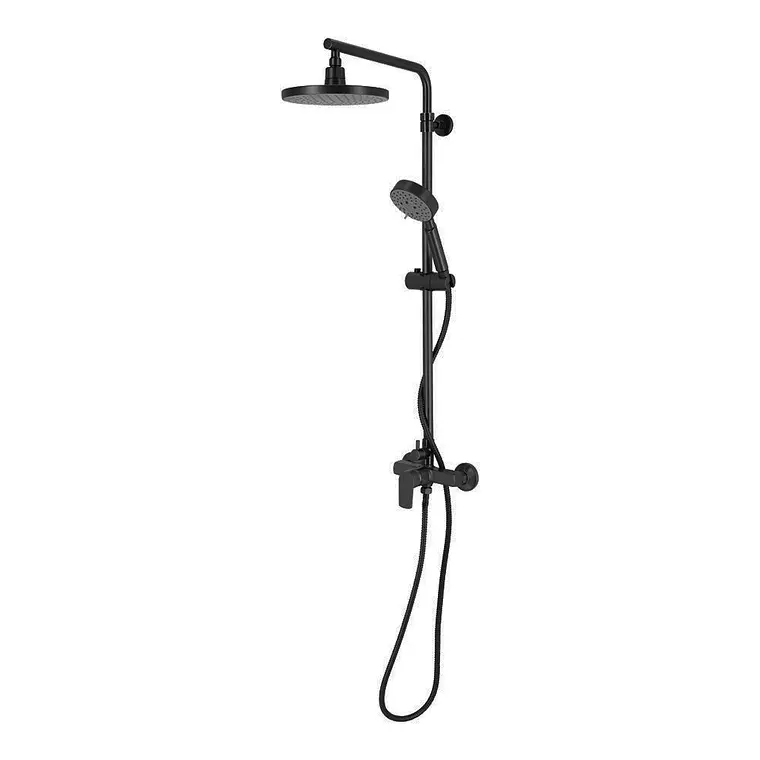 MONOMANDO DUCHA + COLUMNA FILIPPO NEGRO MATE 2