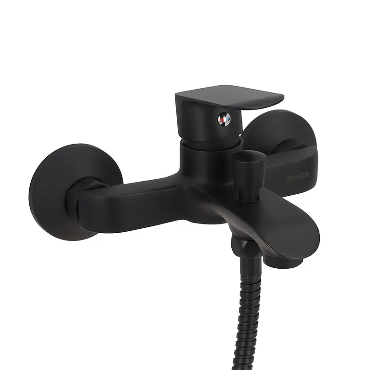 MONOMANDO TINA DUCHA NEGRO MATE PRIEGO 2