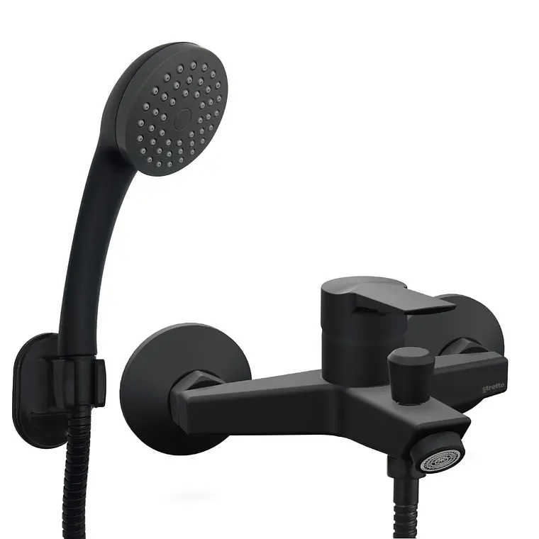 MONOMANDO TINA DUCHA AREZZO NEGRO 1