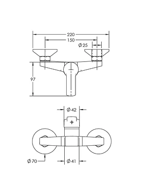 MONOMANDO DUCHA AREZZO NEGRO