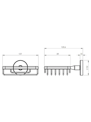 PORTA JABÓN BENTON INOX SATINADO