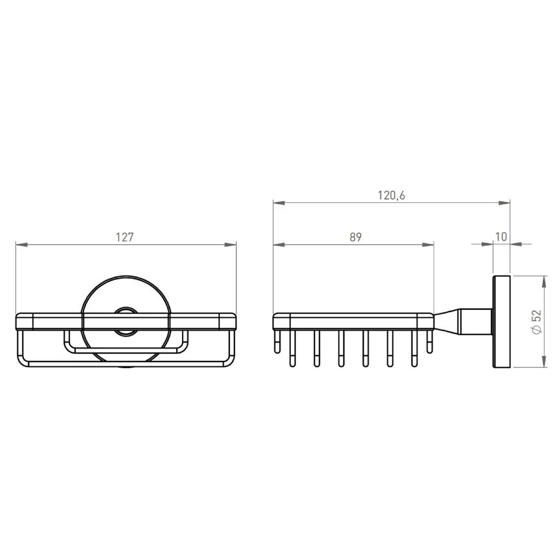 PORTA JABÓN BENTON INOX SATINADO 2