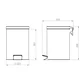 BASURERO NEGRO MATE 8 L - Miniatura 3