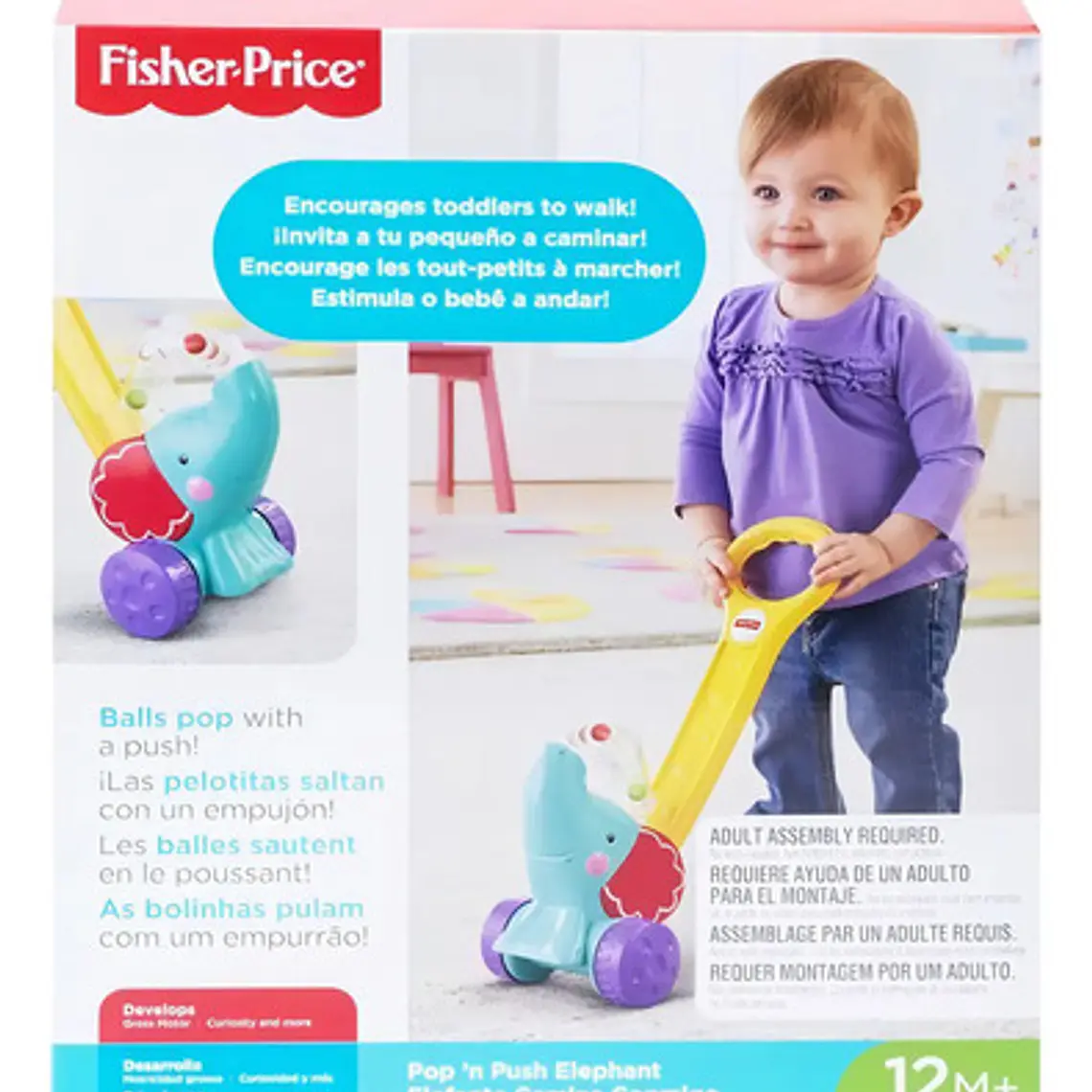 FISHER-PRICE JUGUETE PARA BEBÉS ELEFANTE CAMINA CONMIGO 3