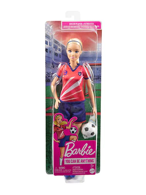 BARBIE JUGADORA DE FÚTBOL PLAYERA ROJA