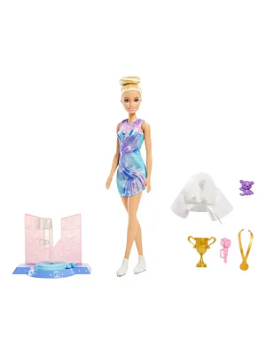 BARBIE MUÑECA PATINADORA SOBRE HIELO