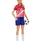 BARBIE JUGADORA DE FÚTBOL PLAYERA ROJA - Miniatura 3