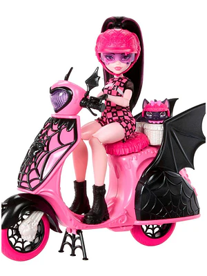 MONSTER HIGH MUÑECA DRACULAURA CON SCOOTER