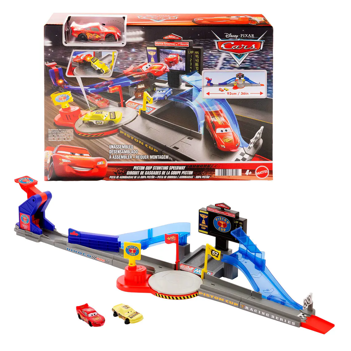 CARS DE DISNEY Y PIXAR PISTA DE JUGUETE PISTA DE ACROBACIAS DE LA COPA PISTÓN 2
