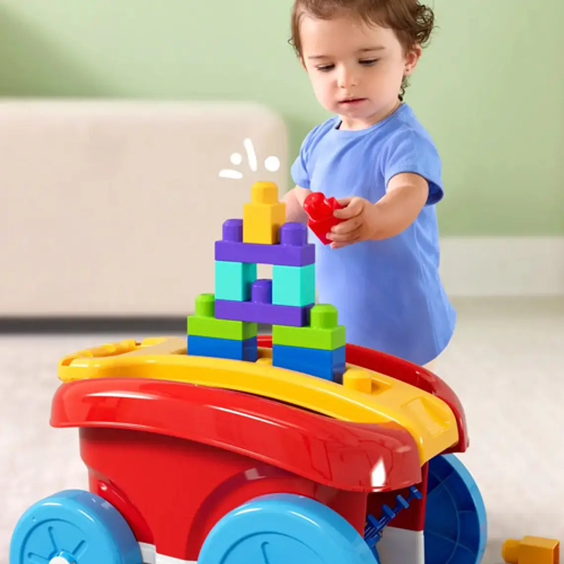 VAGÓN RECOGE BLOQUES MEGA BLOKS 1 AÑO EN ADELANTE 2