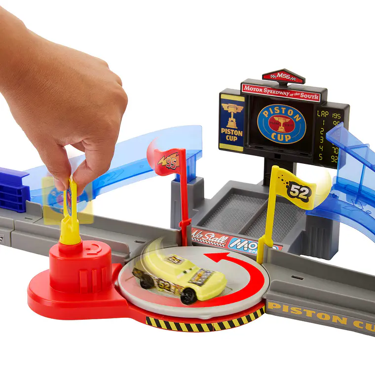 CARS DE DISNEY Y PIXAR PISTA DE JUGUETE PISTA DE ACROBACIAS DE LA COPA PISTÓN 4