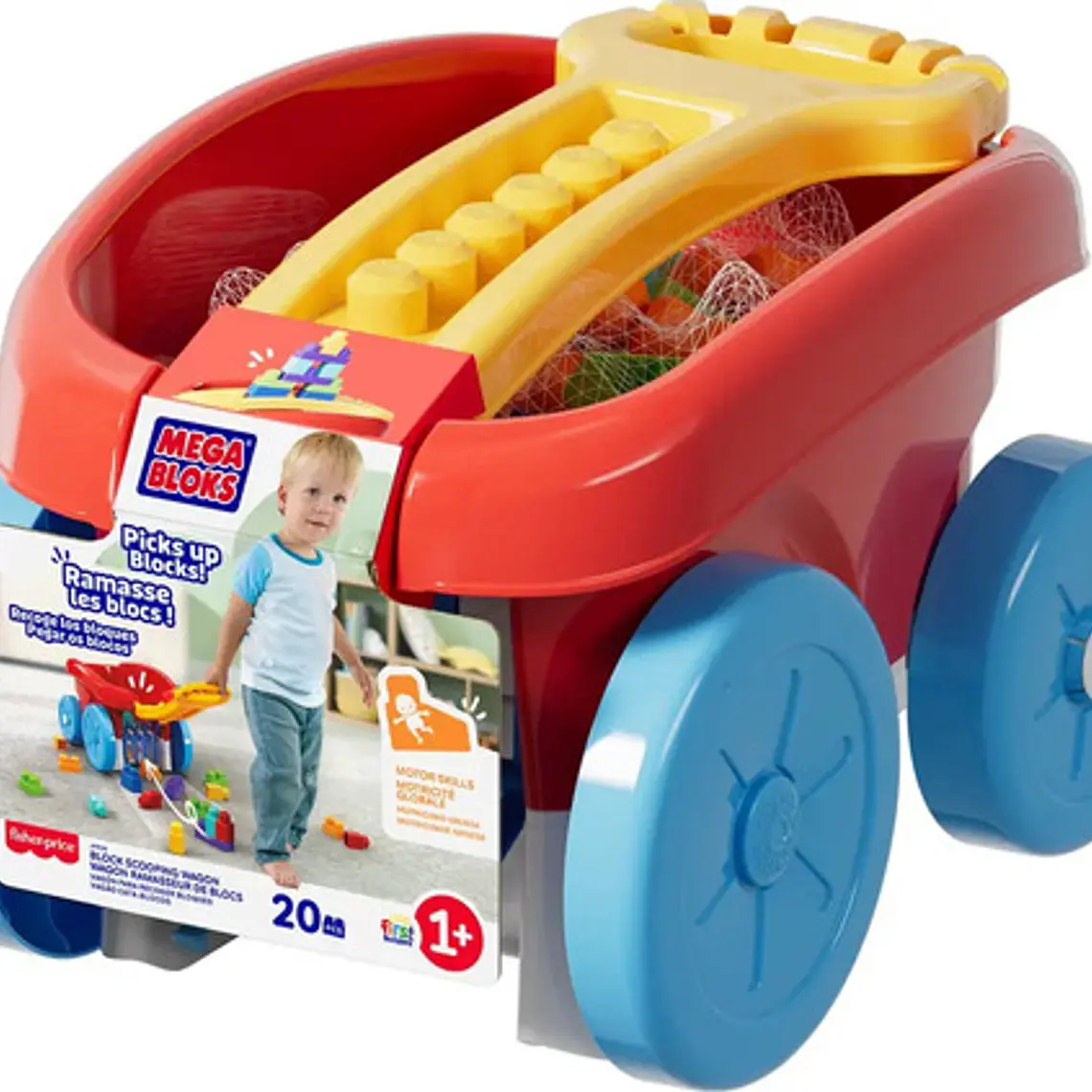 VAGÓN RECOGE BLOQUES MEGA BLOKS 1 AÑO EN ADELANTE 4