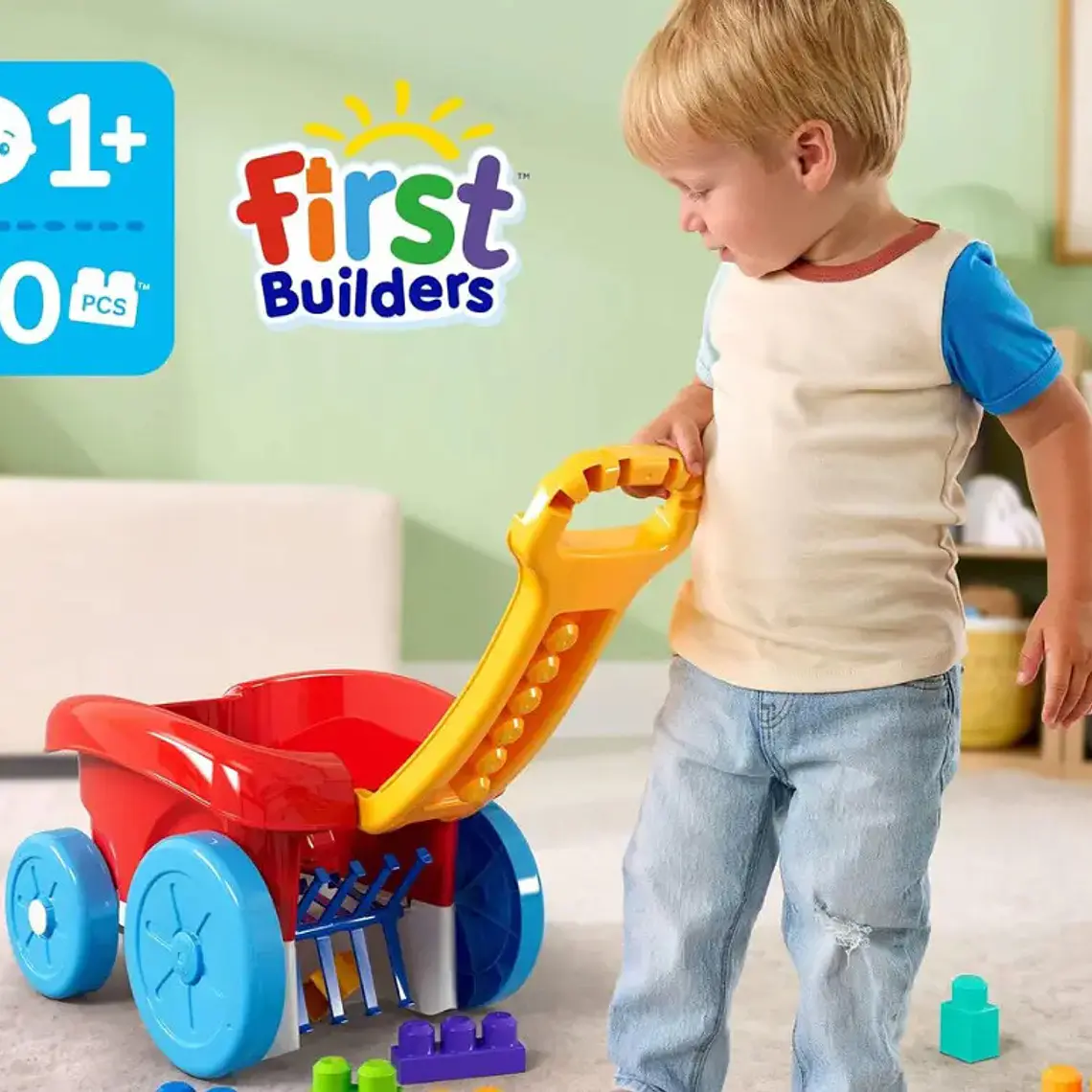 VAGÓN RECOGE BLOQUES MEGA BLOKS 1 AÑO EN ADELANTE 8