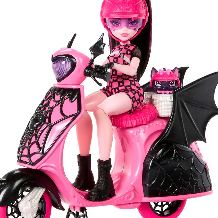 MONSTER HIGH MUÑECA DRACULAURA CON SCOOTER 3