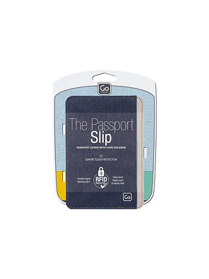PORTA PASAPORTE SLIP CON BLOQUEO RFID - COLOR AZUL