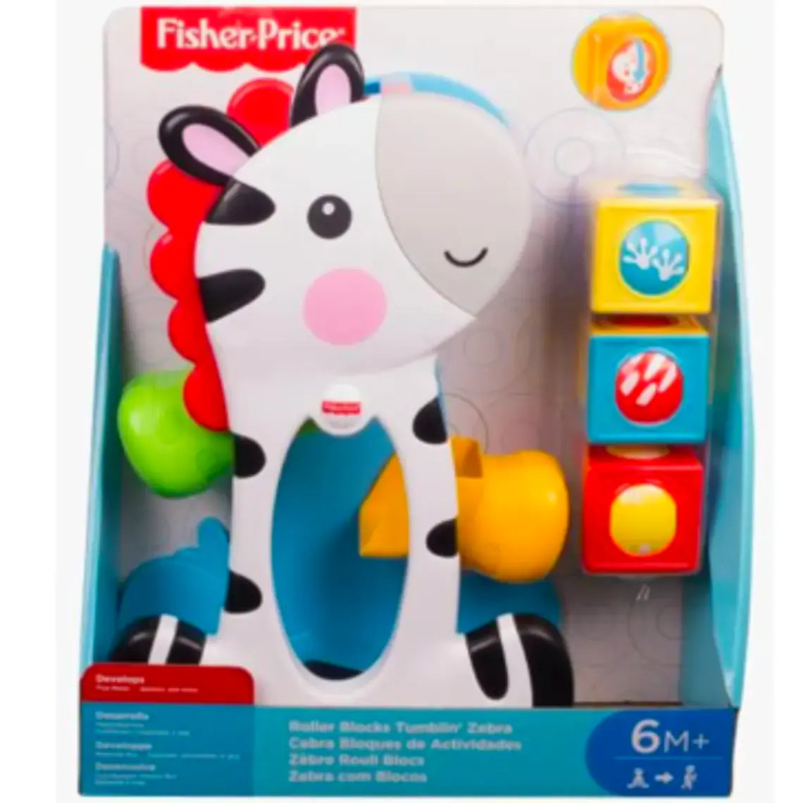 FISHER-PRICE CEBRA BLOQUES DE ACTIVIDADES JUGUETE BEBÉS 6M+ 2