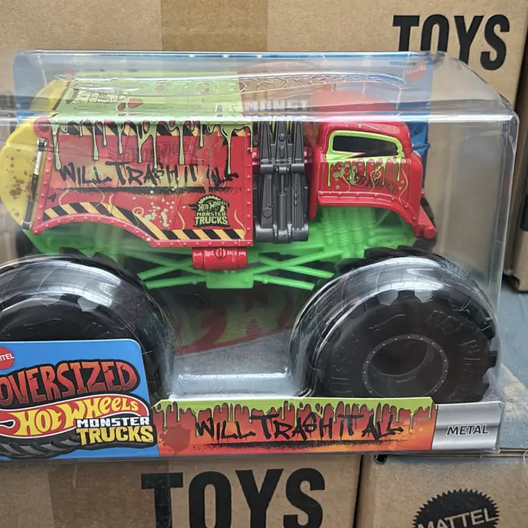 HOT WHEELS SORPRESA ESCALA 1:24 974J - VERDE CON ROJO 1