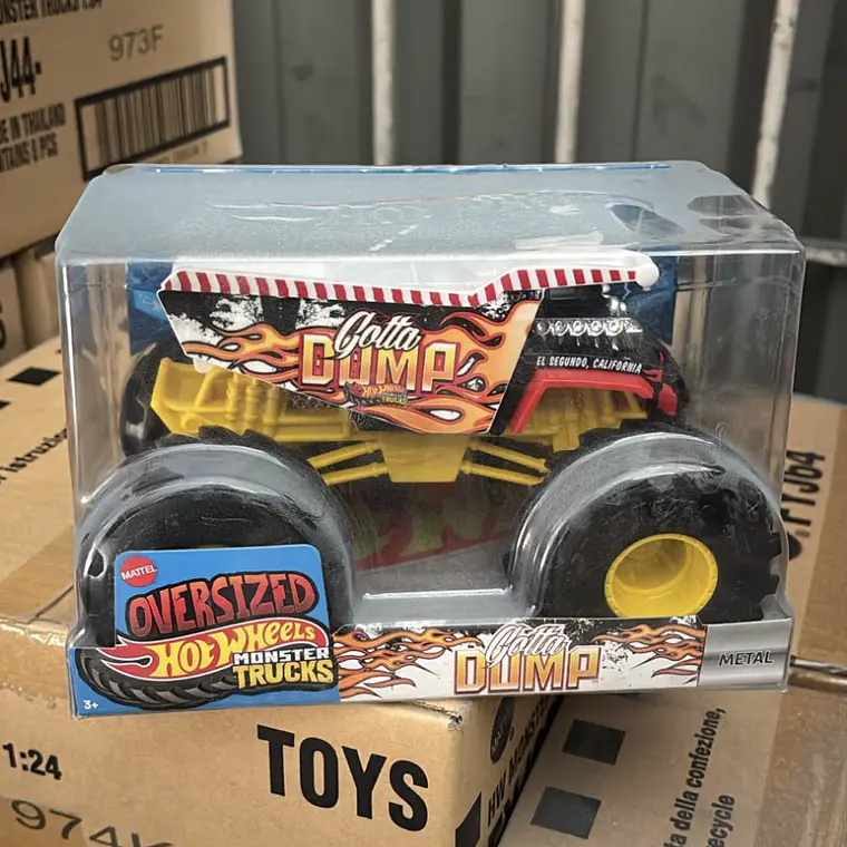 HOT WHEELS SORPRESA ESCALA 1:24 974K - CAMIÓN AMARILLO 1