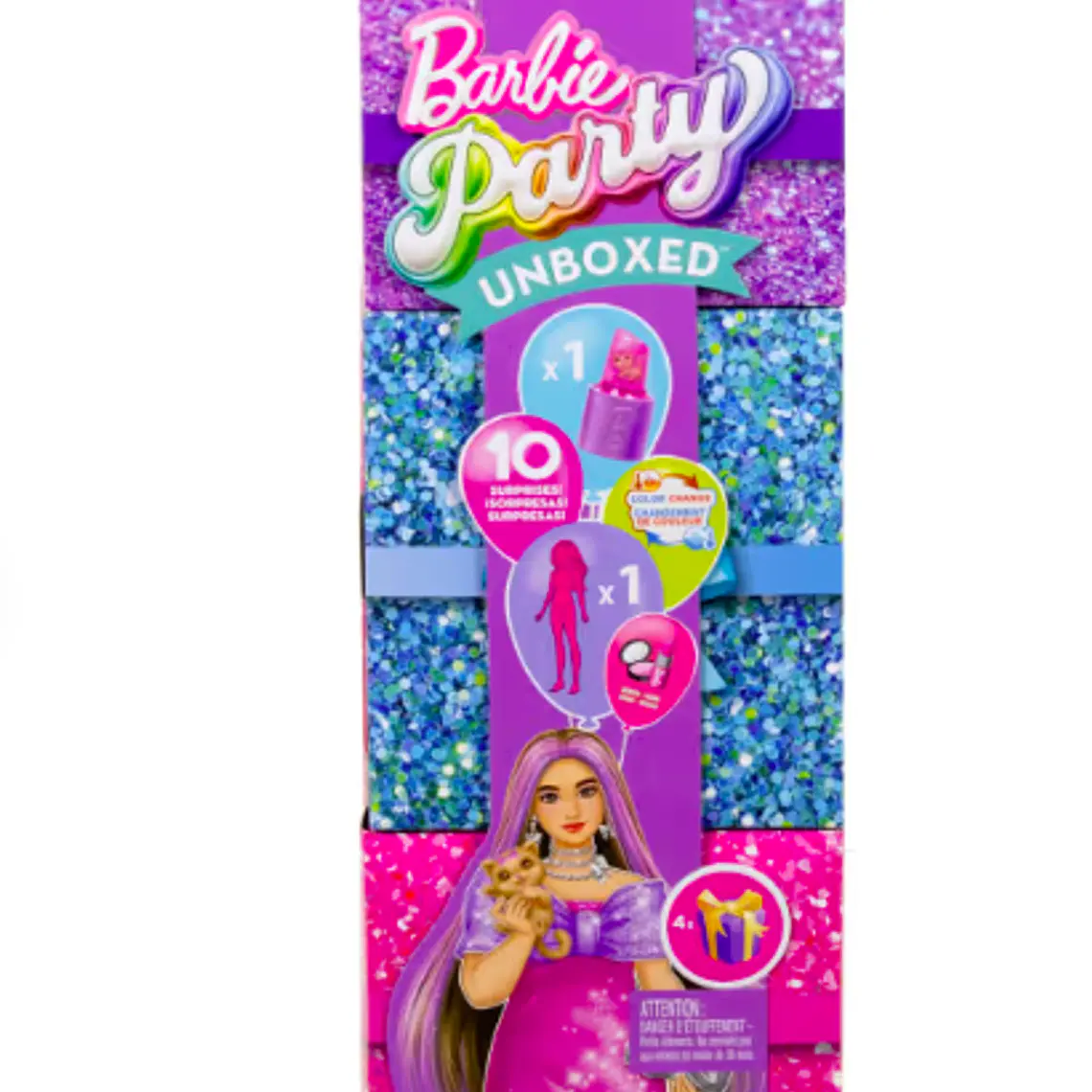 BARBIE FIESTA DE MASCOTAS SORPRESA - VESTIDO ROSADO 2