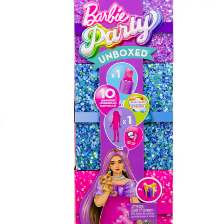 BARBIE FIESTA DE MASCOTAS SORPRESA - VESTIDO ROSADO 2