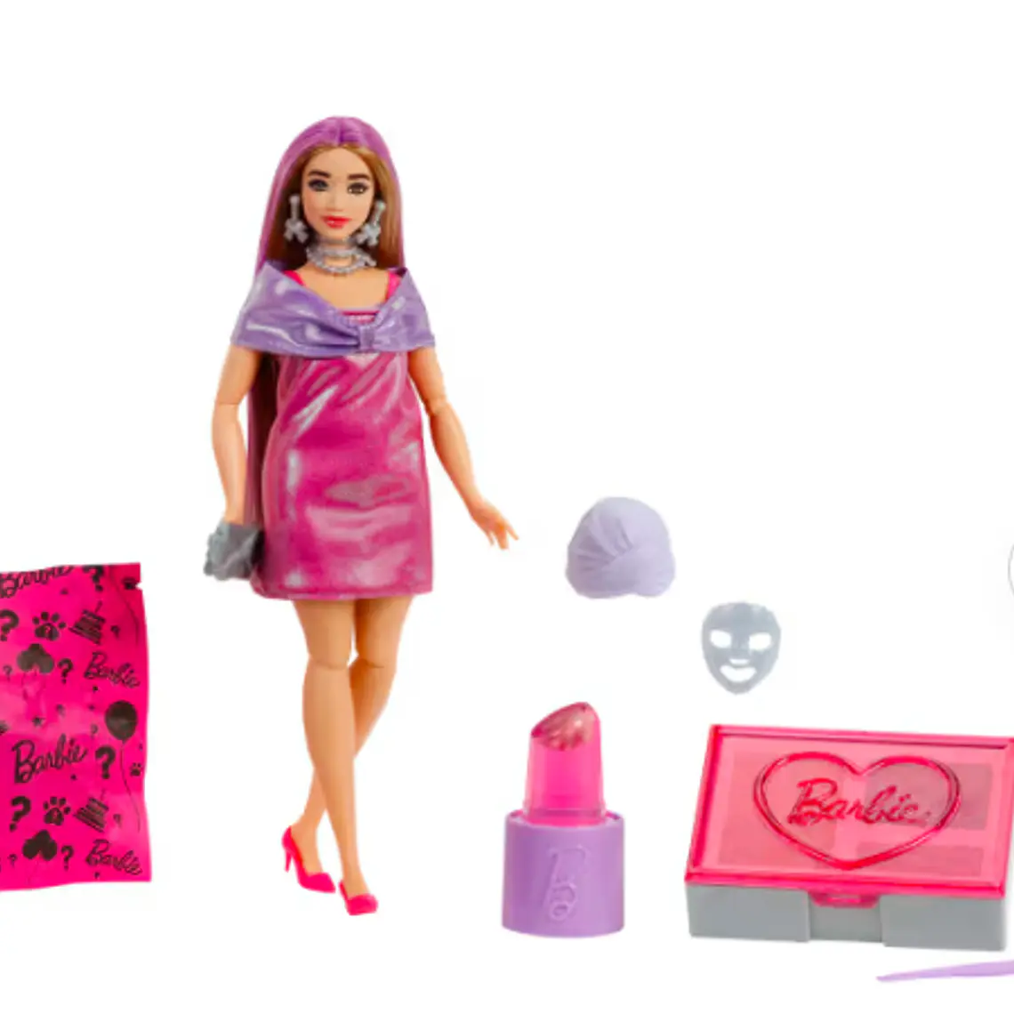 BARBIE FIESTA DE MASCOTAS SORPRESA - VESTIDO ROSADO 3